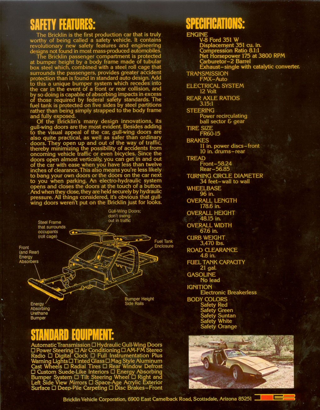 1975 Bricklin Brochure Page 3